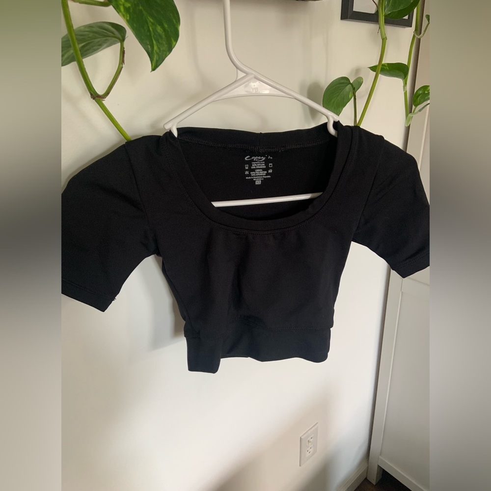 Capezio short sleeve crop top